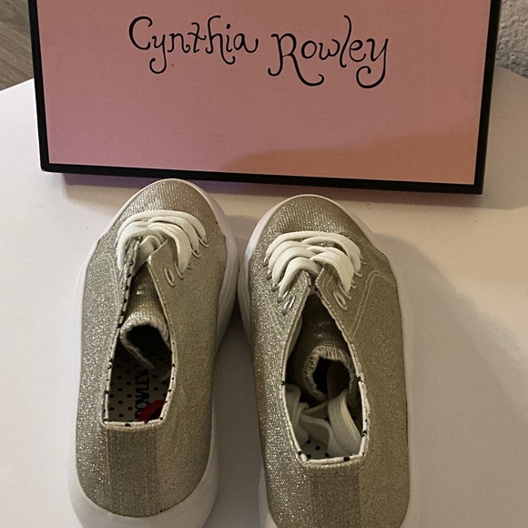 Cynthia Rowley GIRLS Glitter Sneakers - gold shimmer - Picture 4 of 4